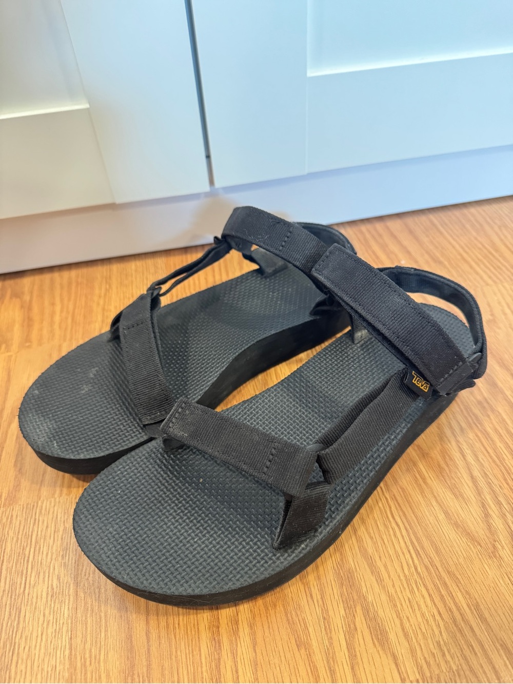 Teva Black Open-Toe Webbing Sandals